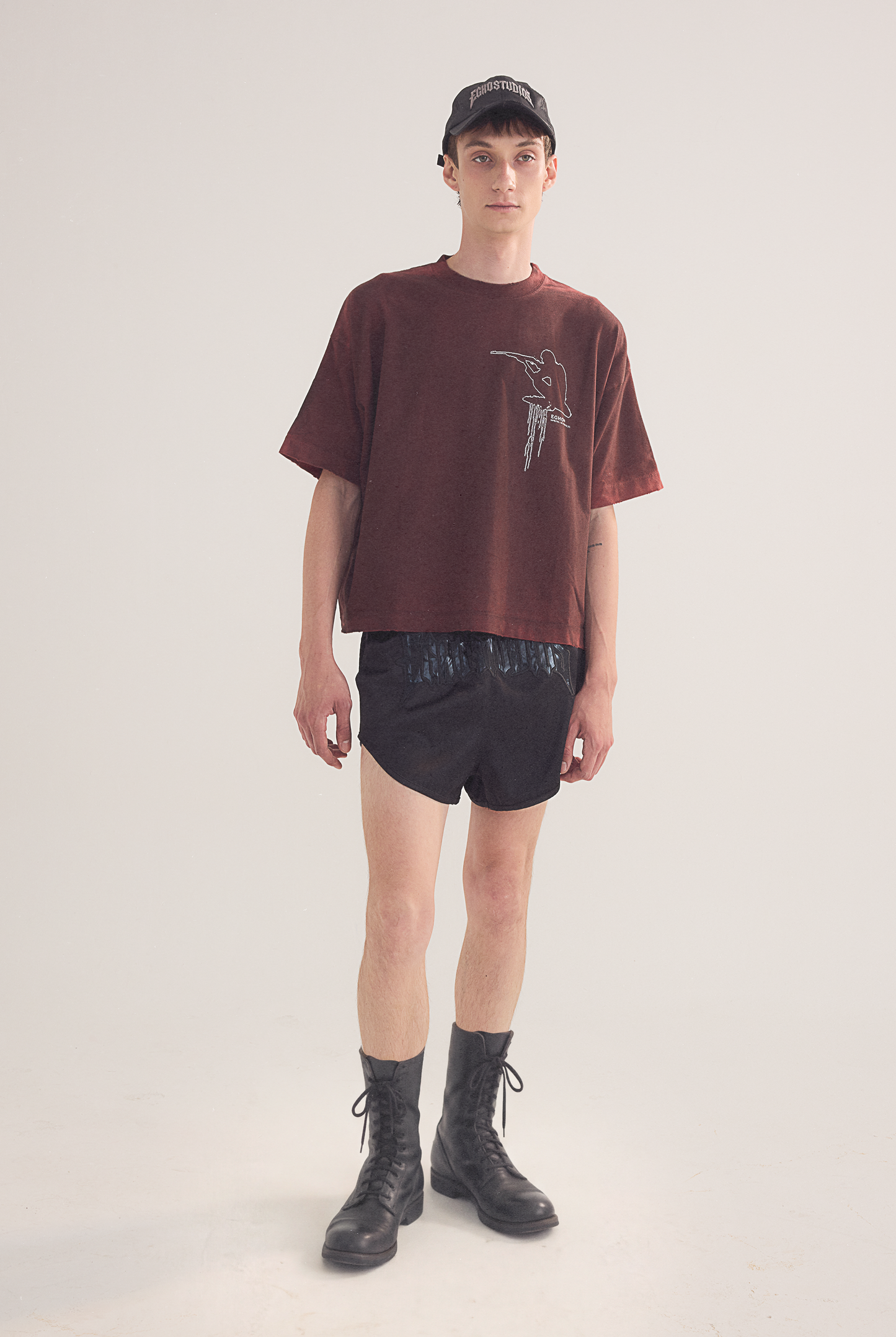 HUNTER BOXY TEE - BLOOD