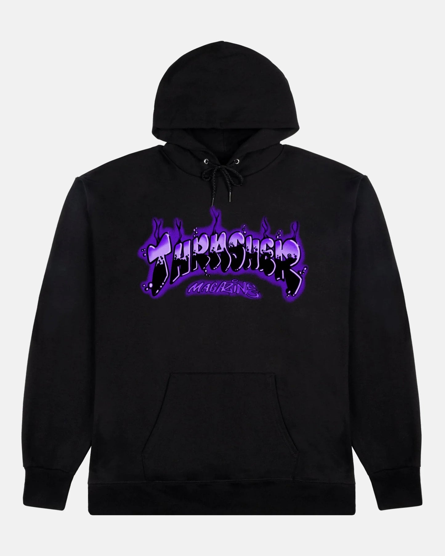 AIRBRUSH - HOODIE - BLACK / PURPLE