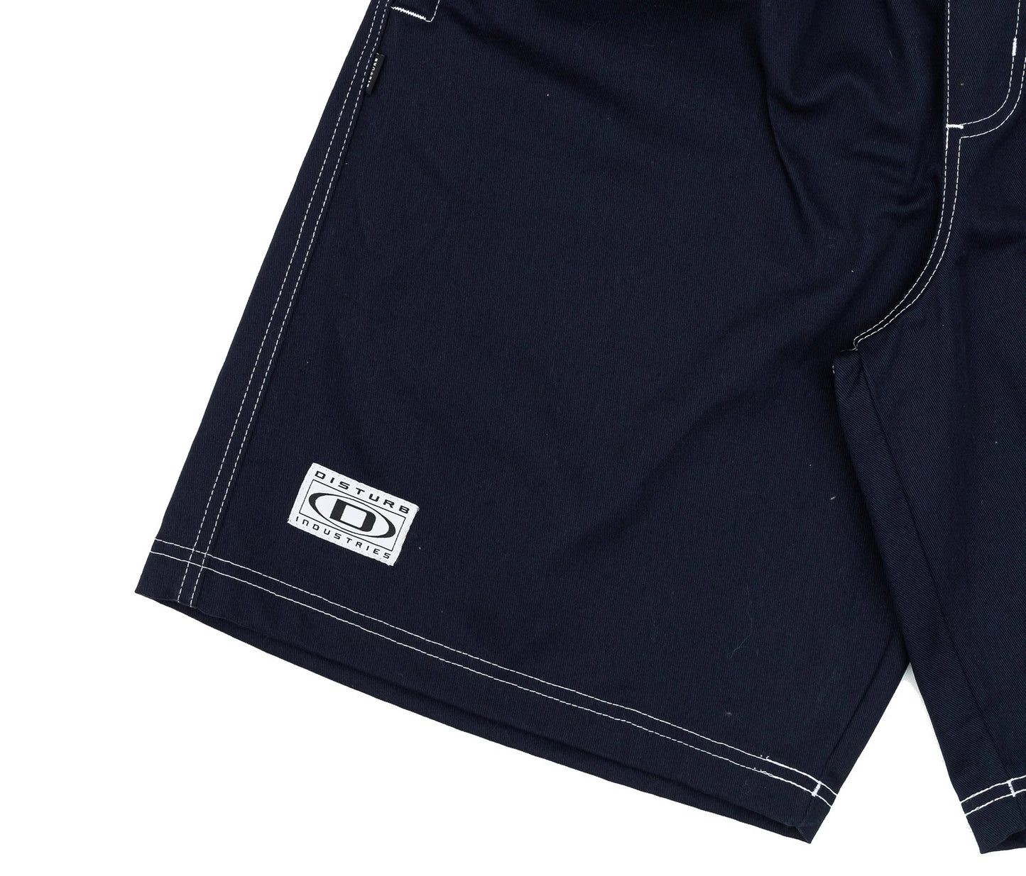 Contrast Twill Shorts In Navy
