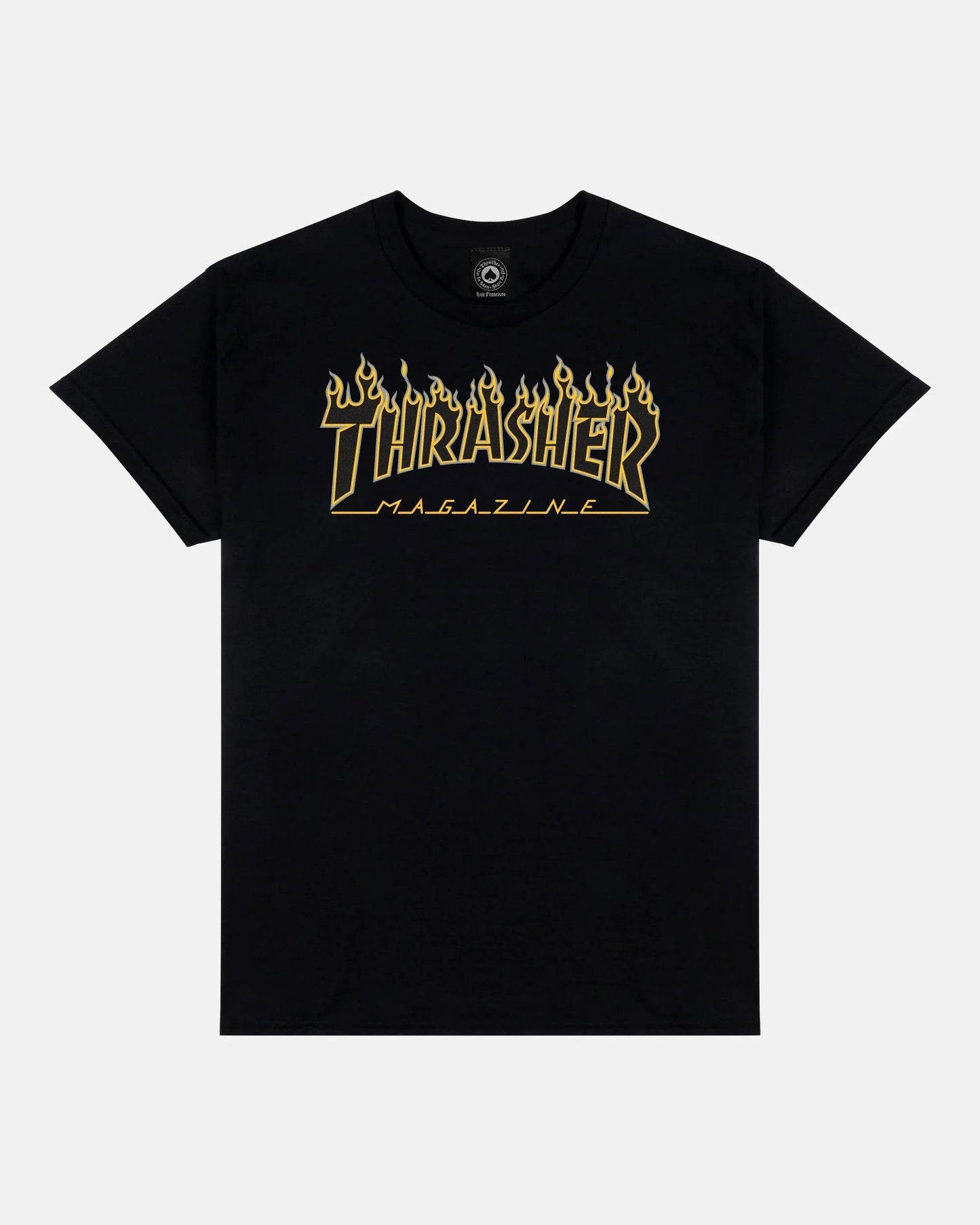 FLAME - TSHIRT - BLACK / YELLOW