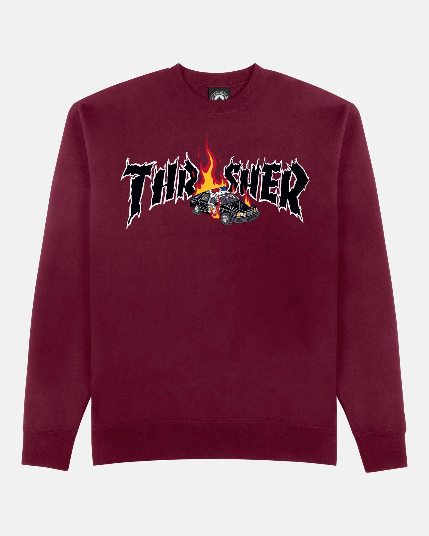 COP CAR - CREWNECK - MAROON