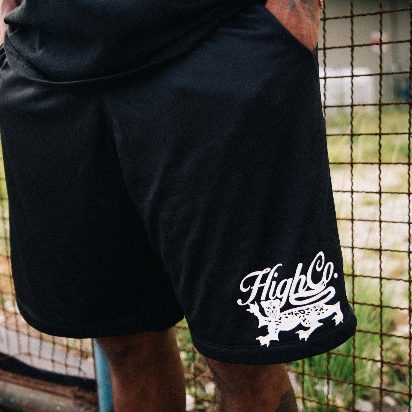 Mesh Shorts High X Survival Black