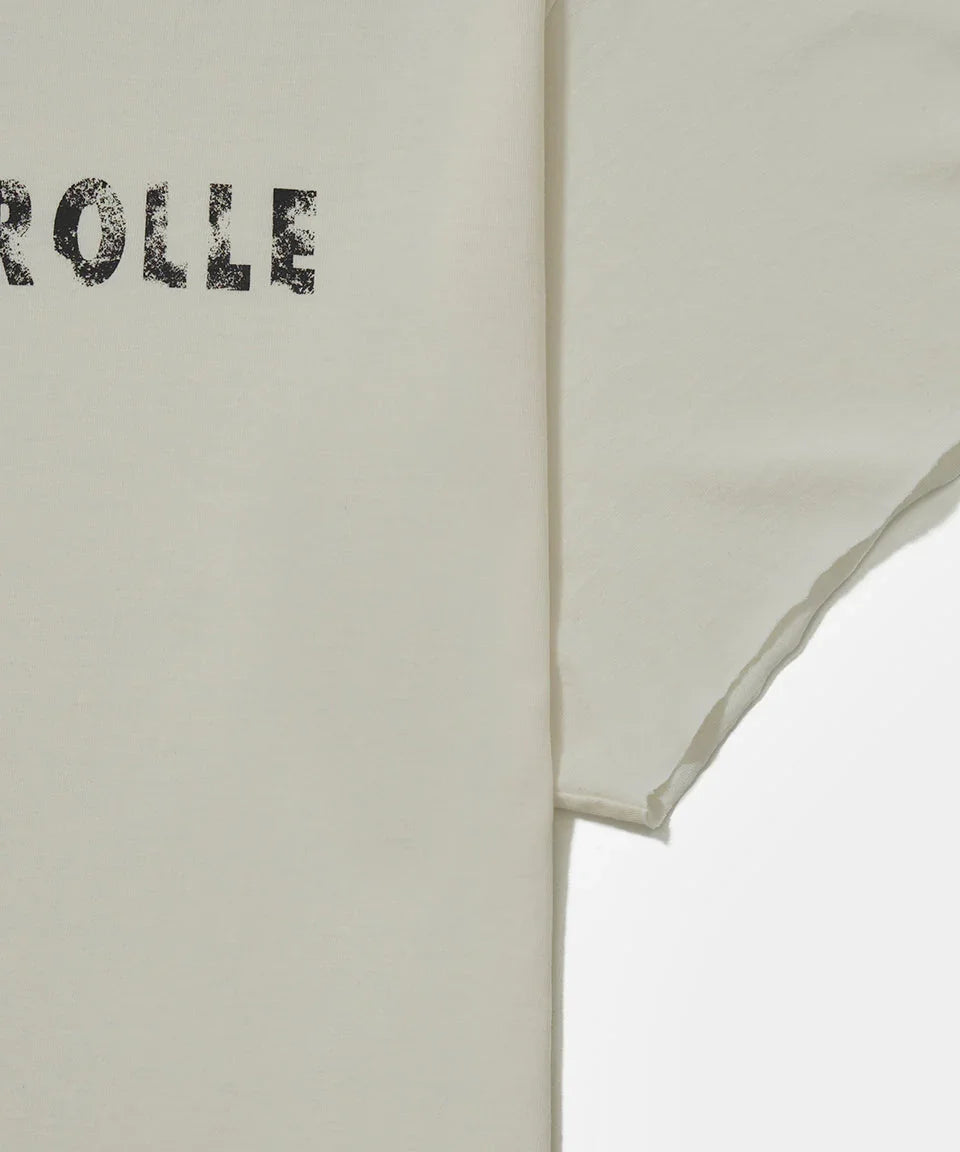 Dopping Kontrolle Raw Edge T-shirt Bone White