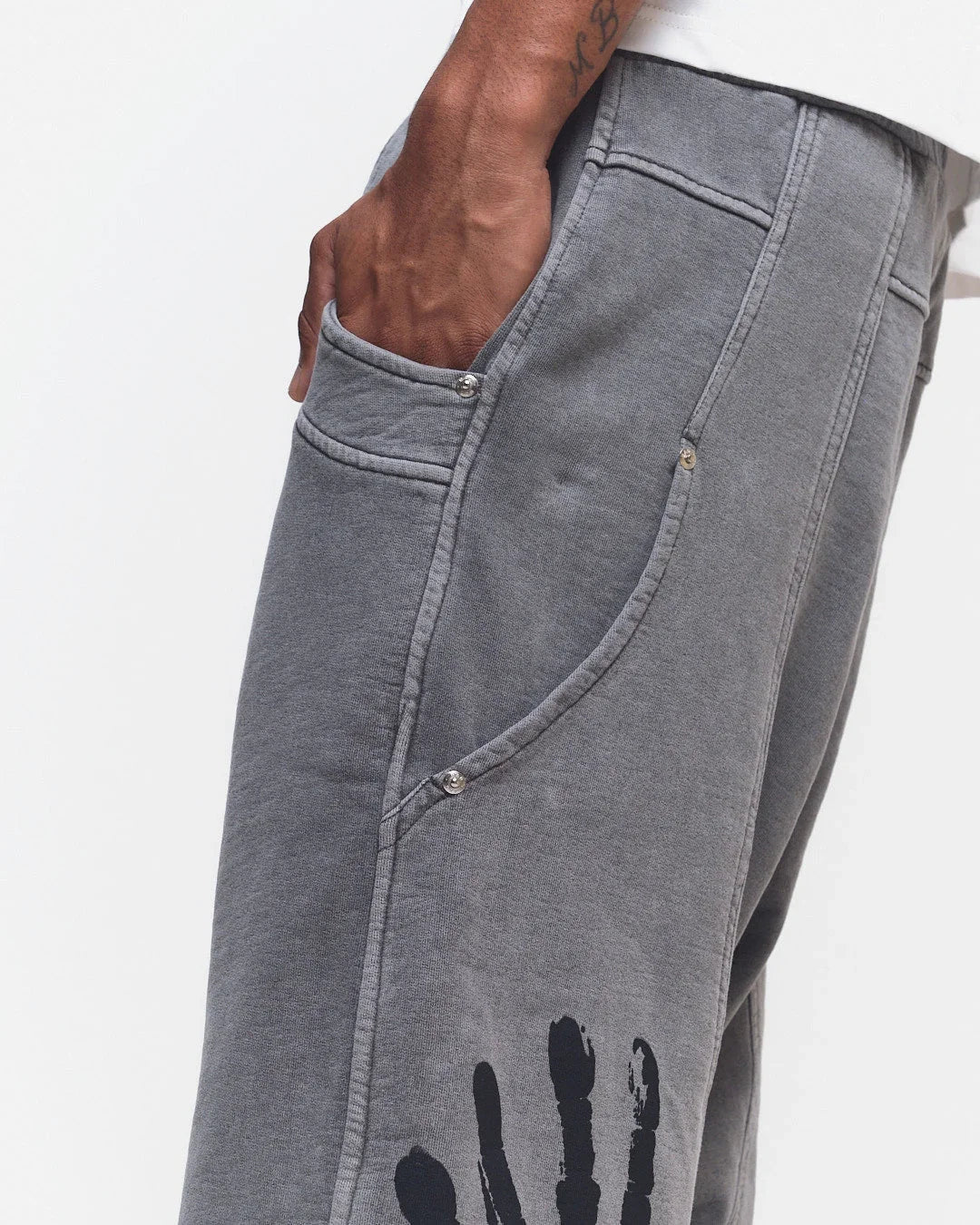 BERMUDA MOLETINHO DOUBLE HAND CINZA