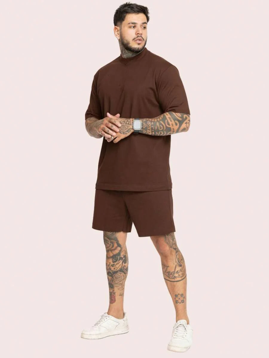 Kit Conjunto camiseta short moletinho algodão style estiloso gringa blogueiro fim de ano natal promoçao