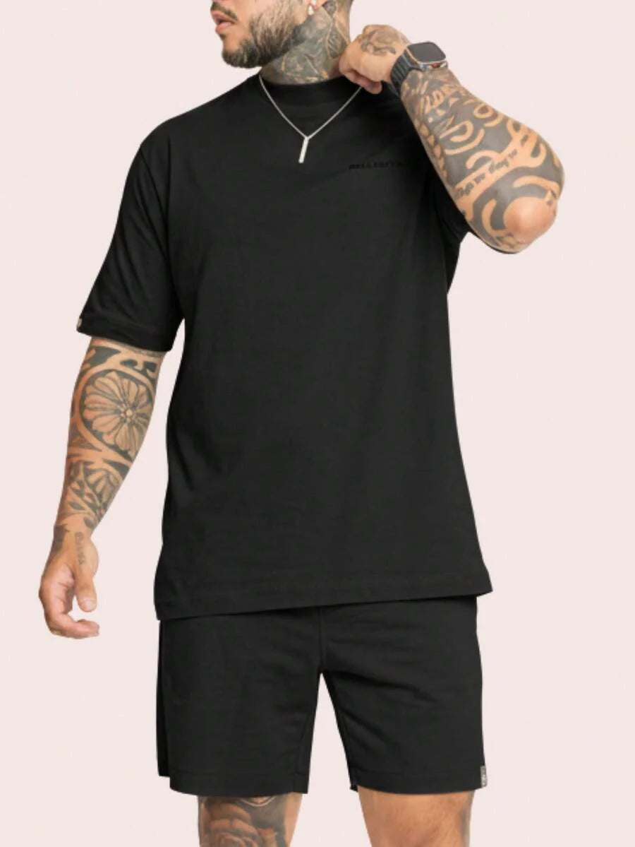 Kit Conjunto camiseta short moletinho algodão style estiloso gringa blogueiro fim de ano natal promoçao