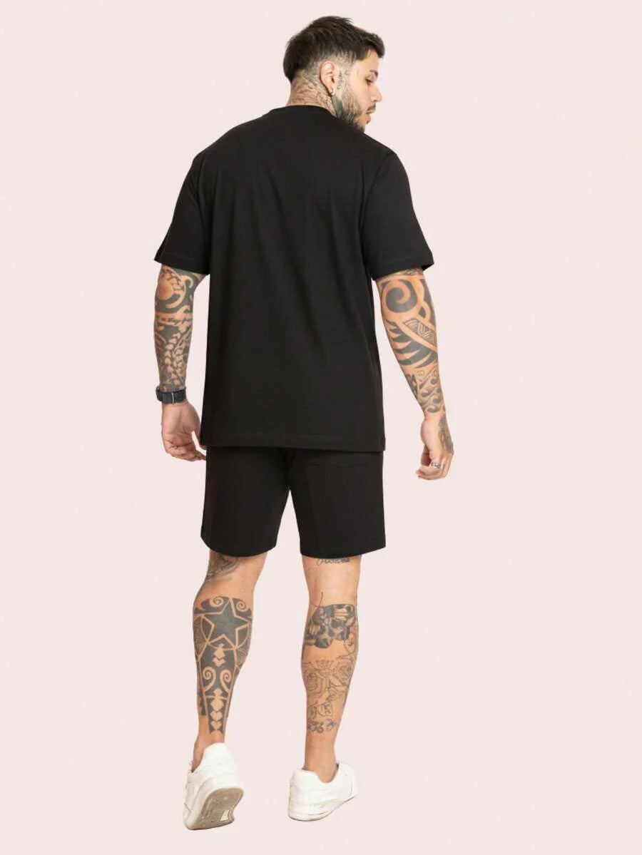 Kit Conjunto camiseta short moletinho algodão style estiloso gringa blogueiro fim de ano natal promoçao