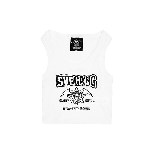 SUFGLO CROP TANK OFF WHITE