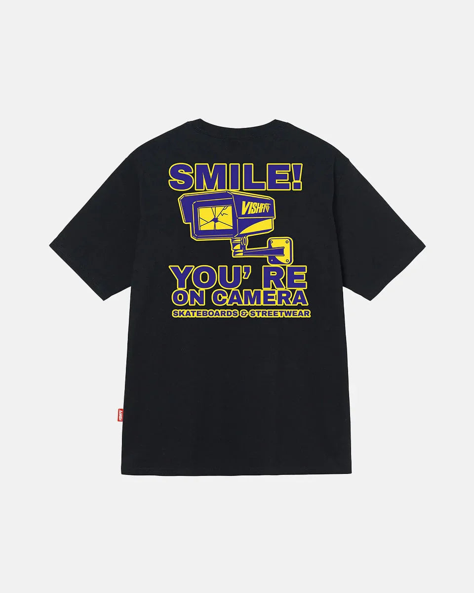 Camiseta Smile! You Re On Camera Preta