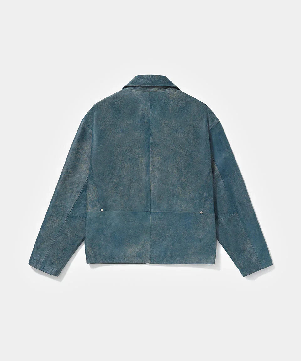 Vintage Surf Leather Jacket - Blue