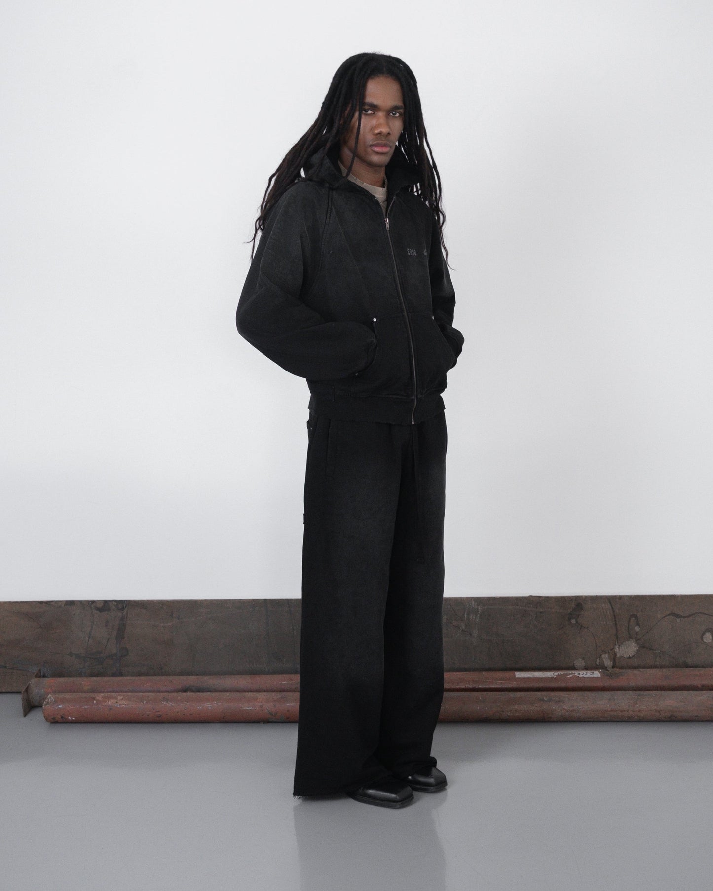 UNF HEAVY ZIP HOODIE - BLACK