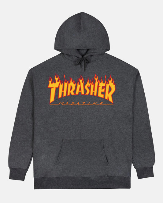 FLAME-HOODIE-DARK HEATHER