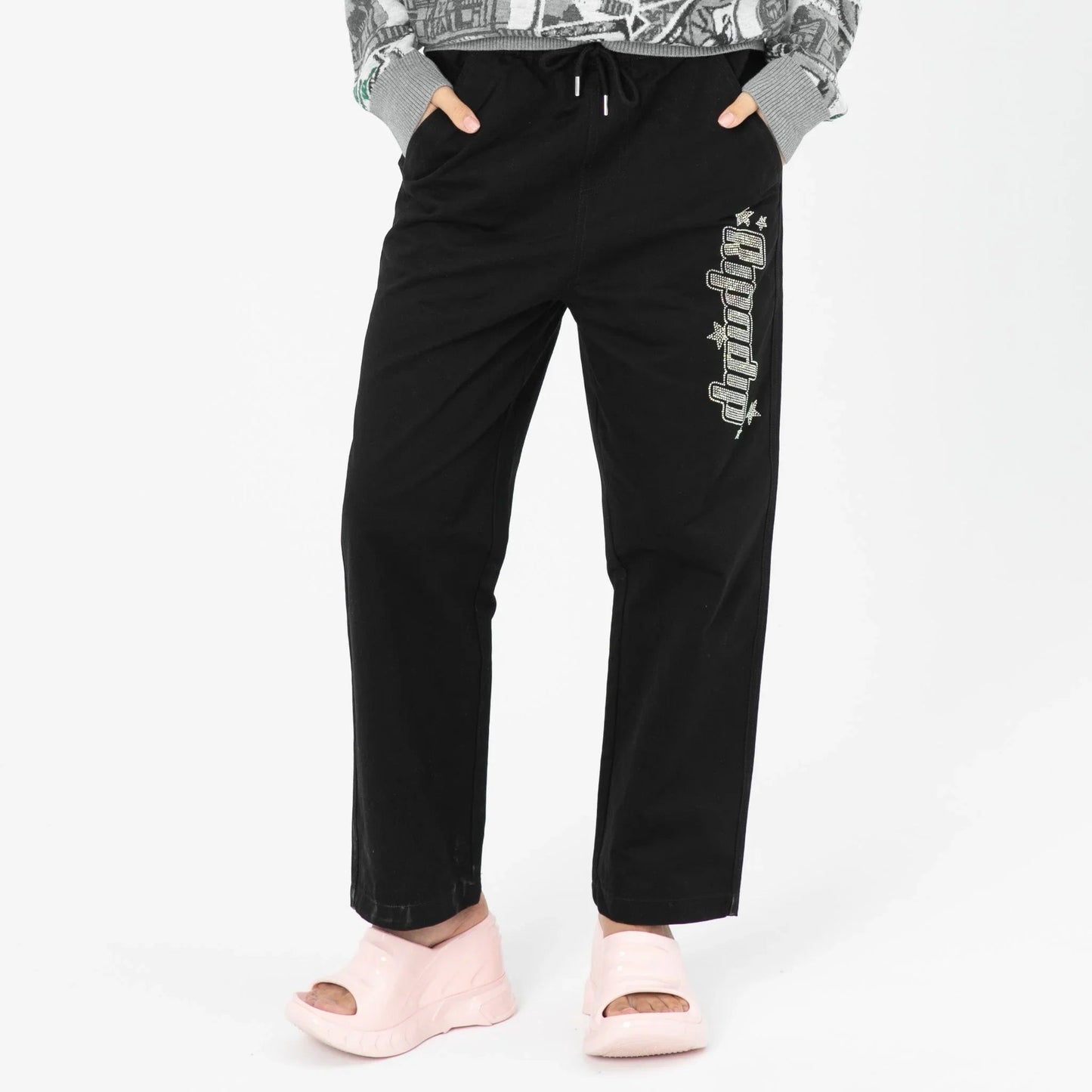 Kawaii Nerm Wide Leg Pants (Black) - Calça