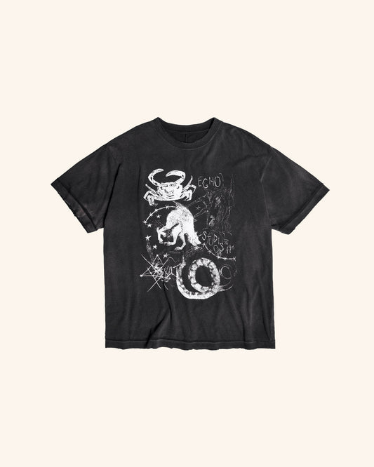 GNOSIS REGULAR GAZE TEE - FADED BLACK