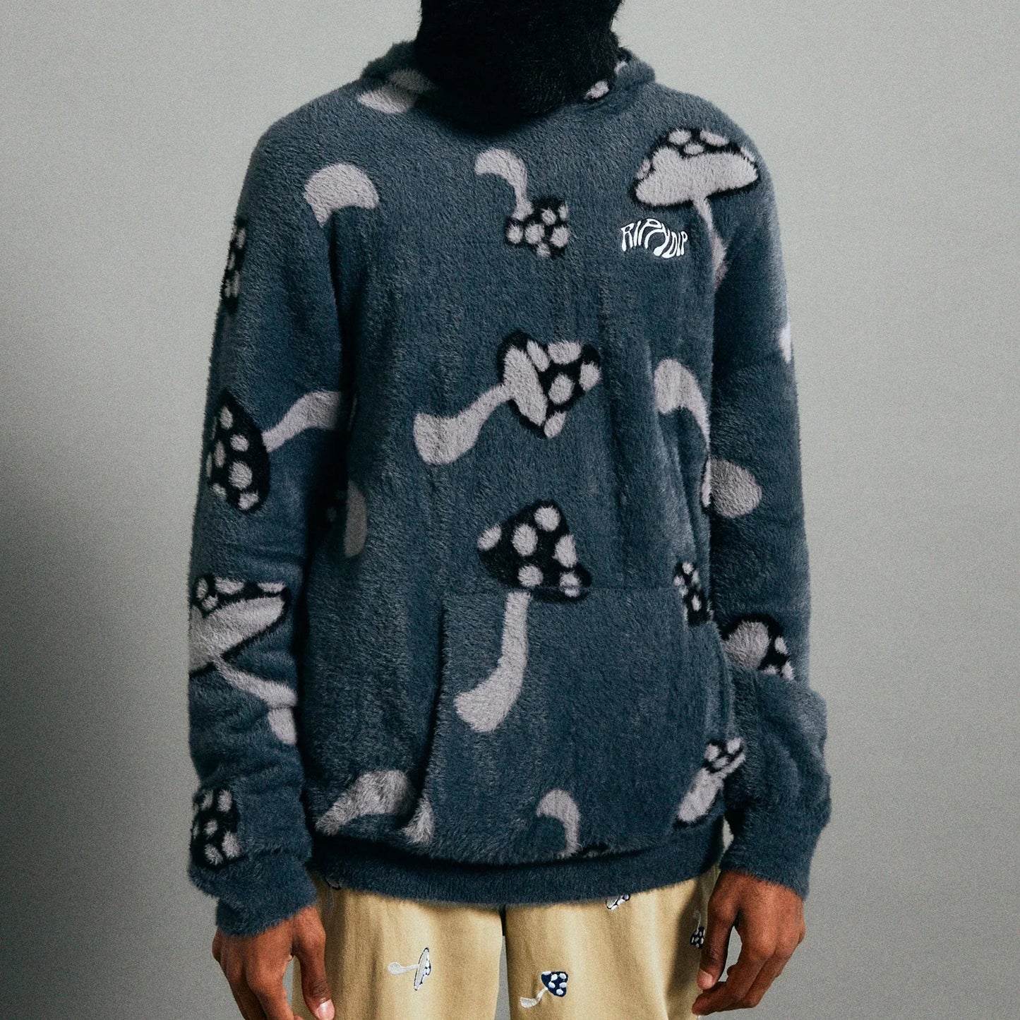 Euphoria Faux Mohair Hoodie (Grey)