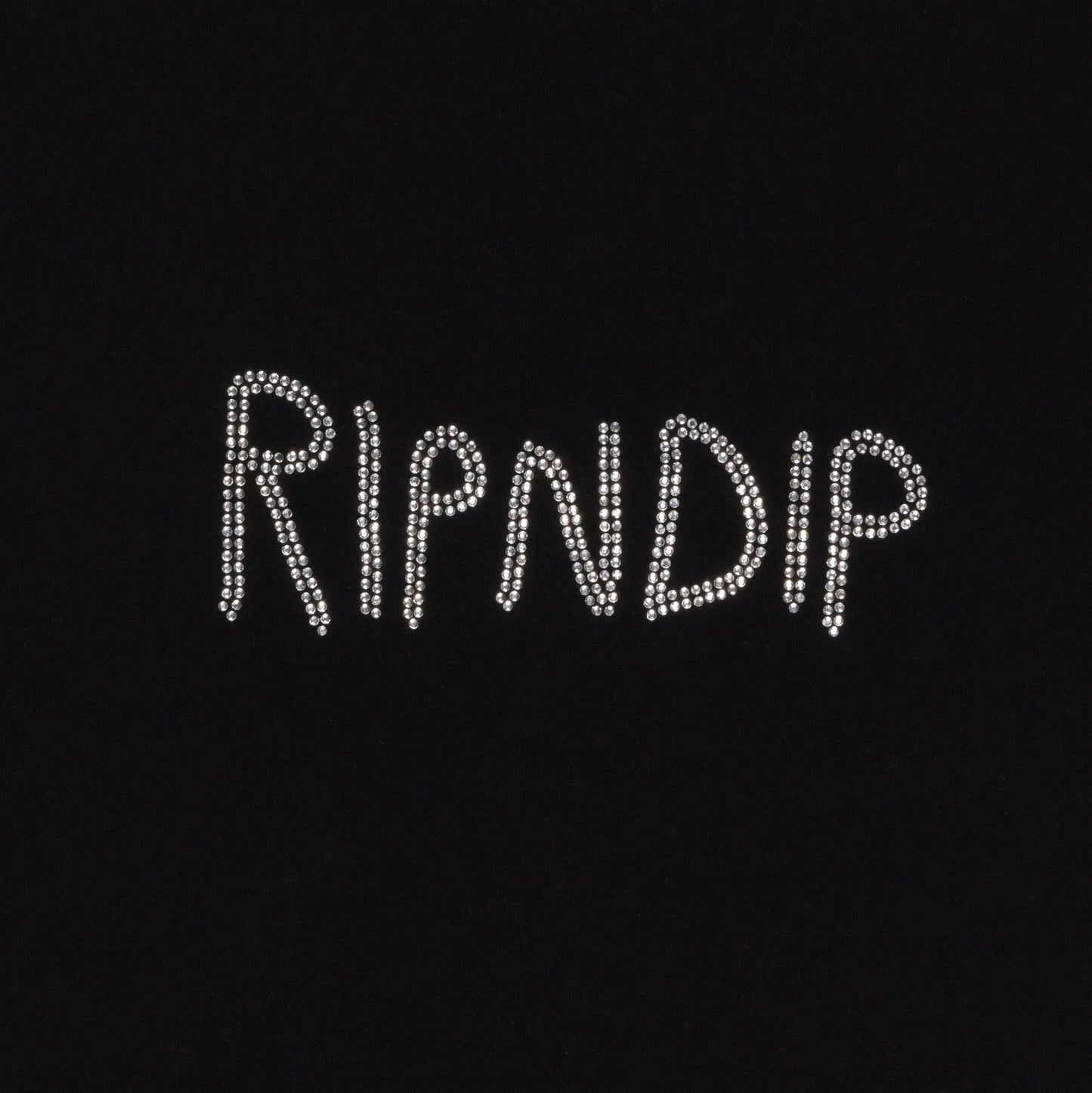OG RIPNDIP Cropped Rhinestone Tank (Black) - Camiseta