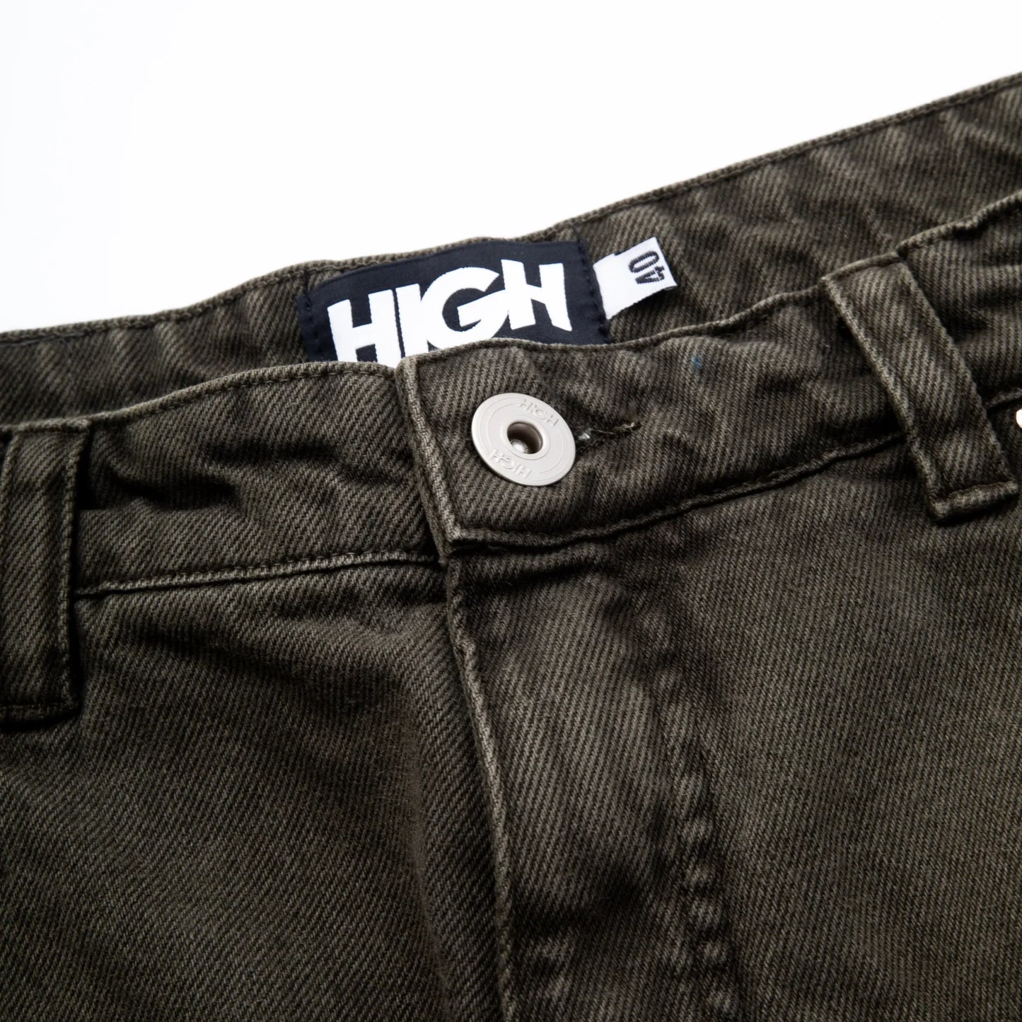 Jeans Pants Logo Line Desert Green