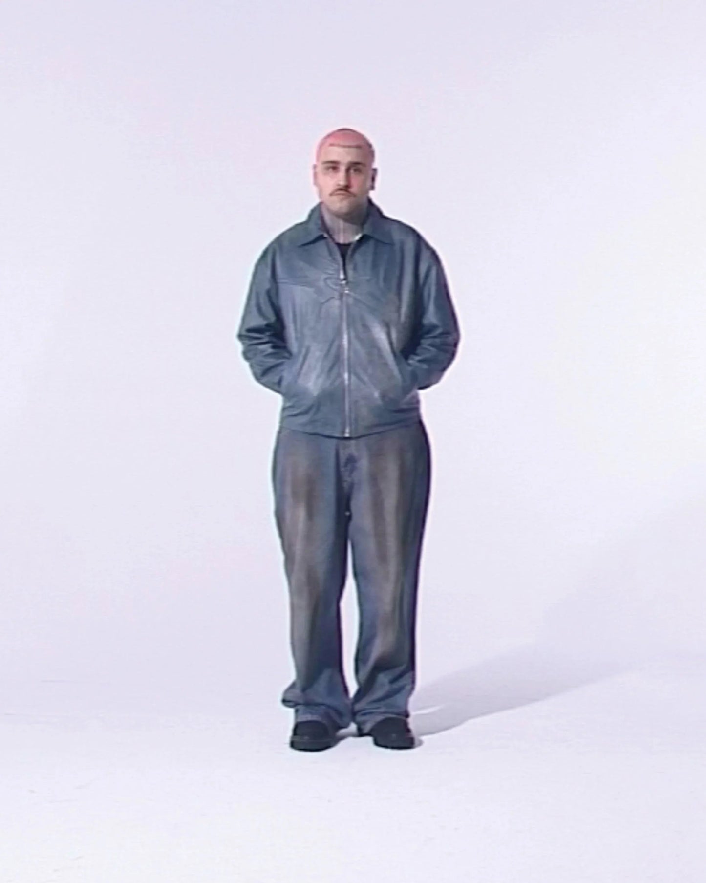 Vintage Surf Leather Jacket - Blue