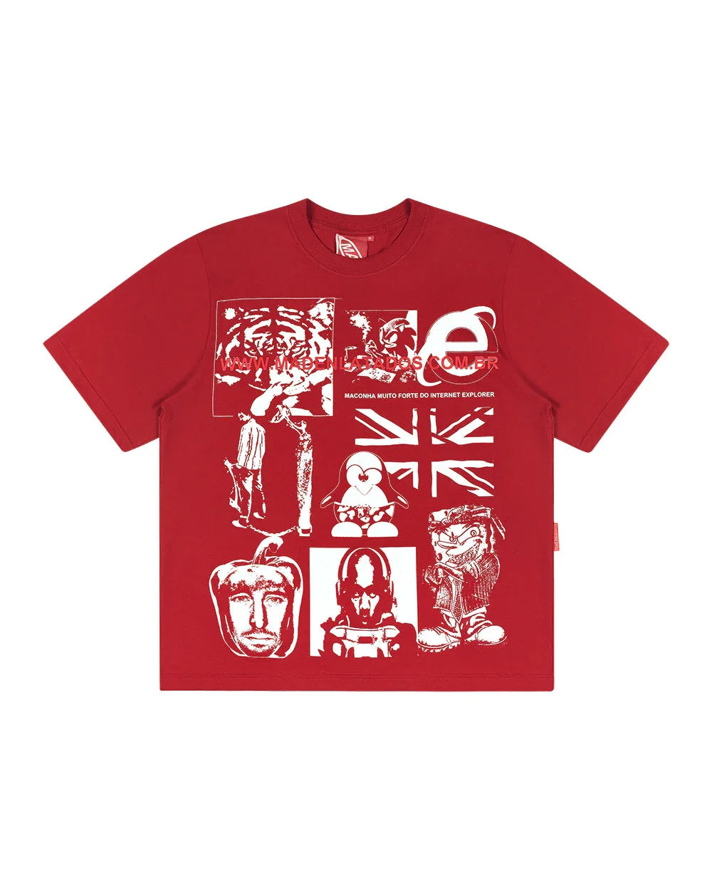 CAMISETA INTERNET VERMELHA