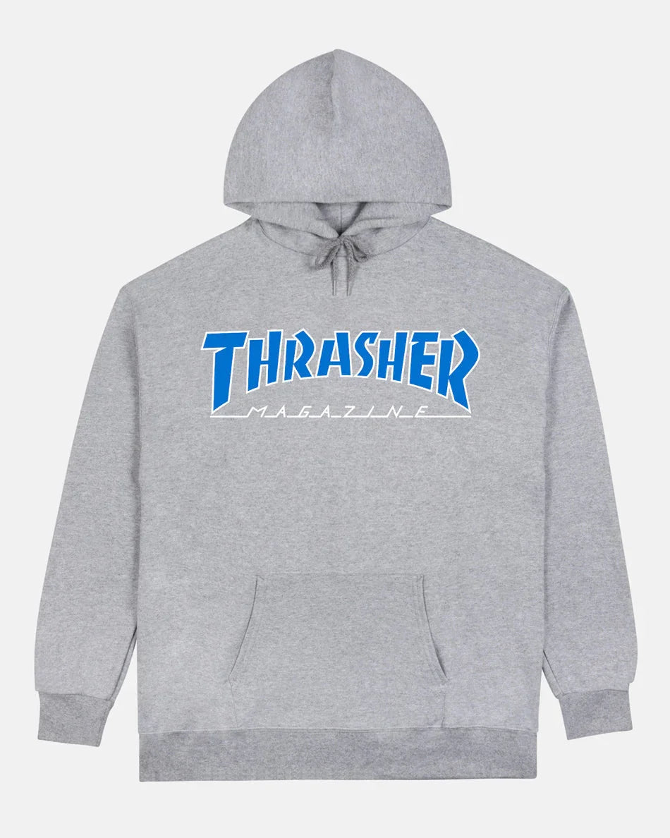 OUTLINED - HOODIE - GREY/BLUE