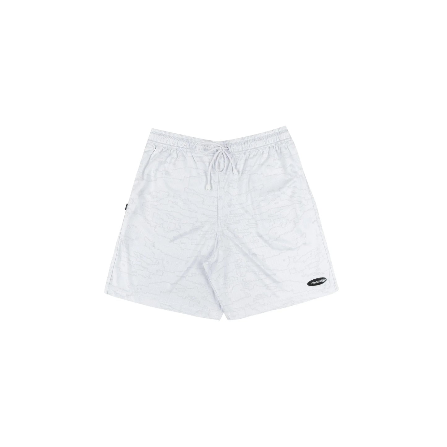 Outline Map Mesh Shorts in White