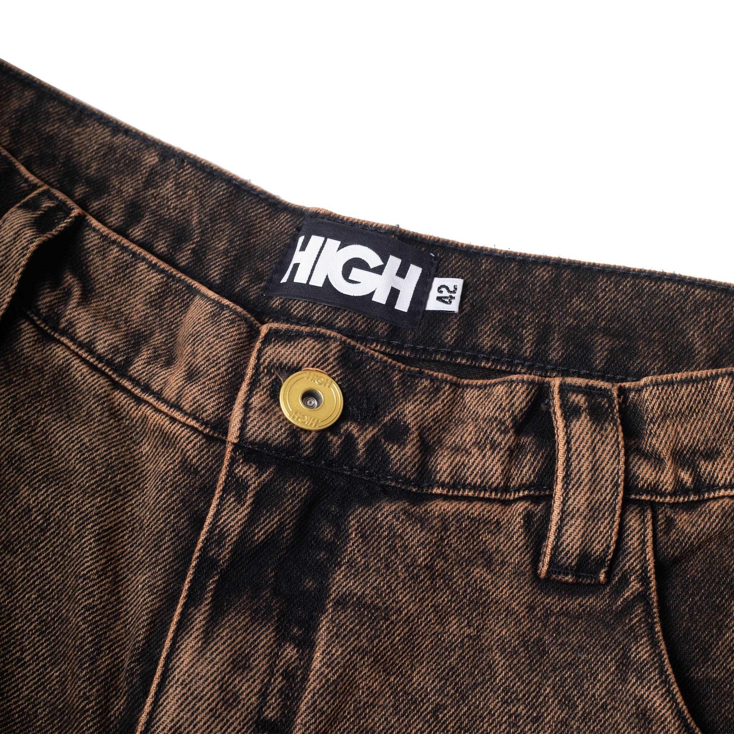 Rust Denim Pants Brown