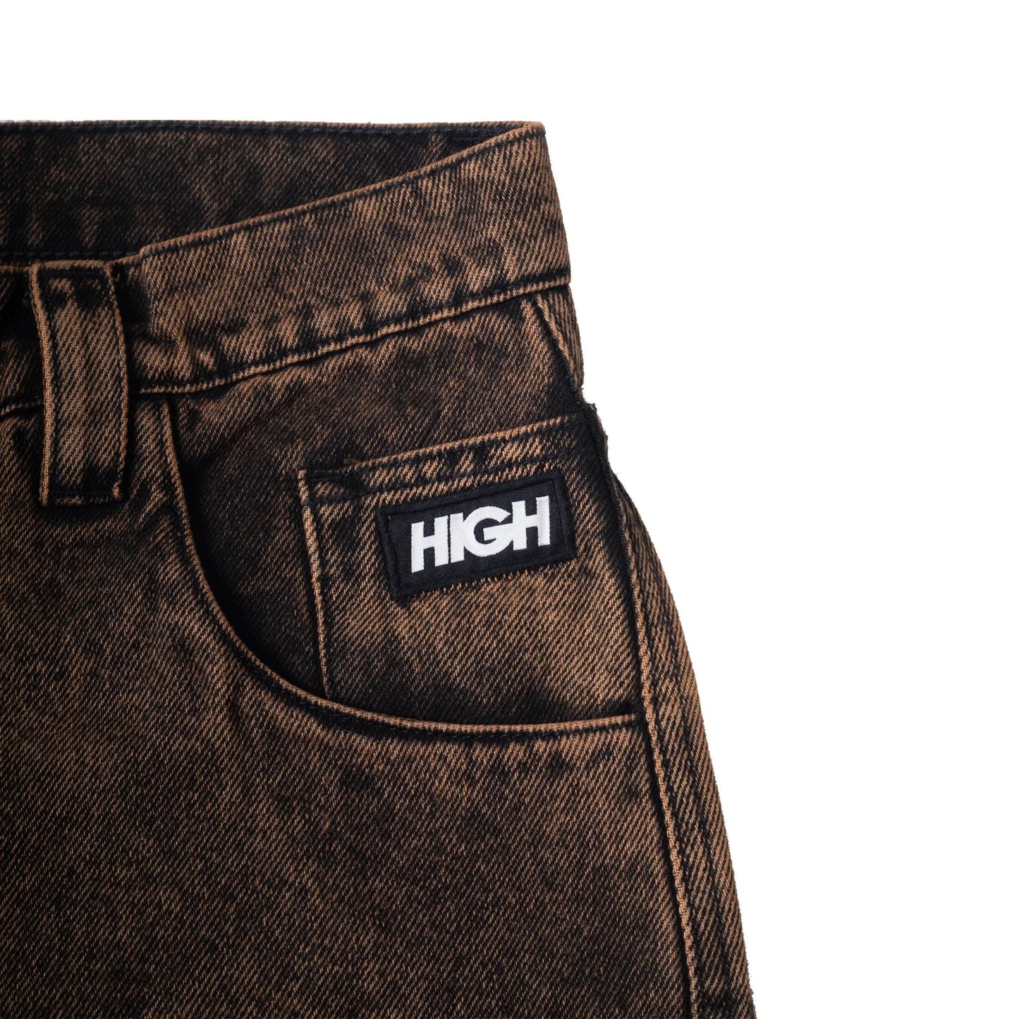 Rust Denim Pants Brown