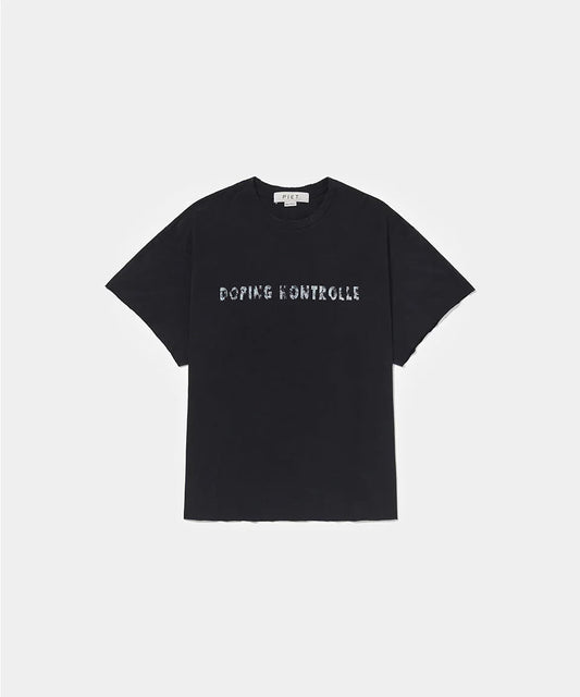 Dopping Kontrolle Raw Edge T-shirt Vintage Black