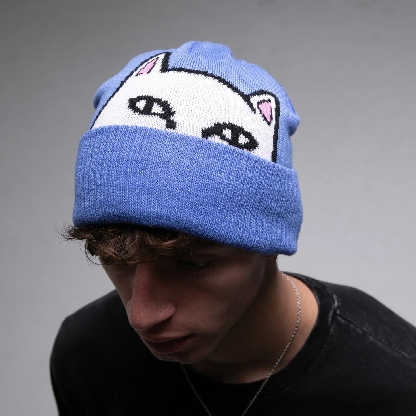 Peeking Nermal Beanie (Cornflower)
