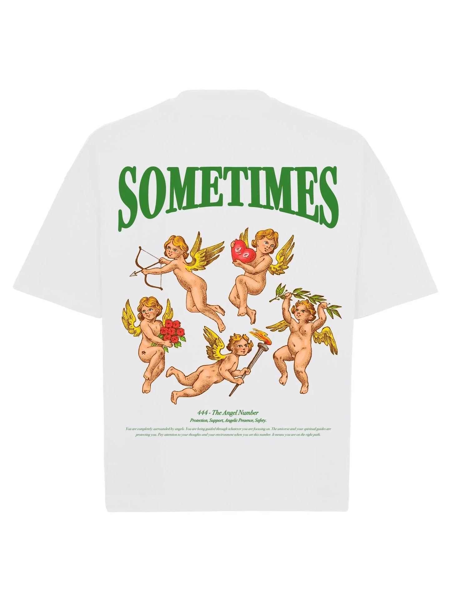 Camiseta Boxy Angel Number Off White