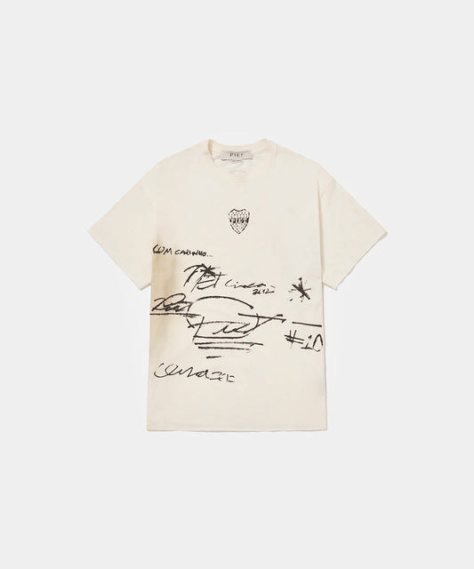 Camiseta Autograph Raw Edge - Bone White