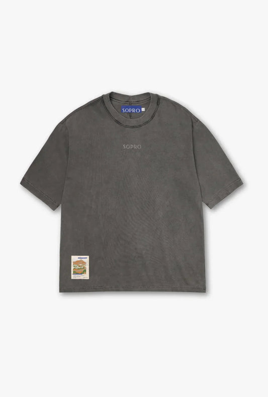 Camiseta Over Cinza Estonado