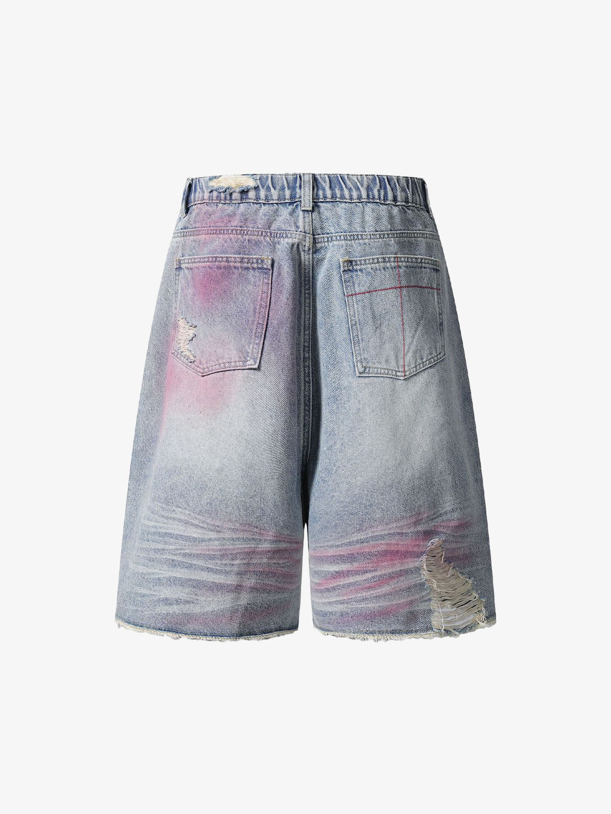 Shorts Distressed Tie-Dye Denim