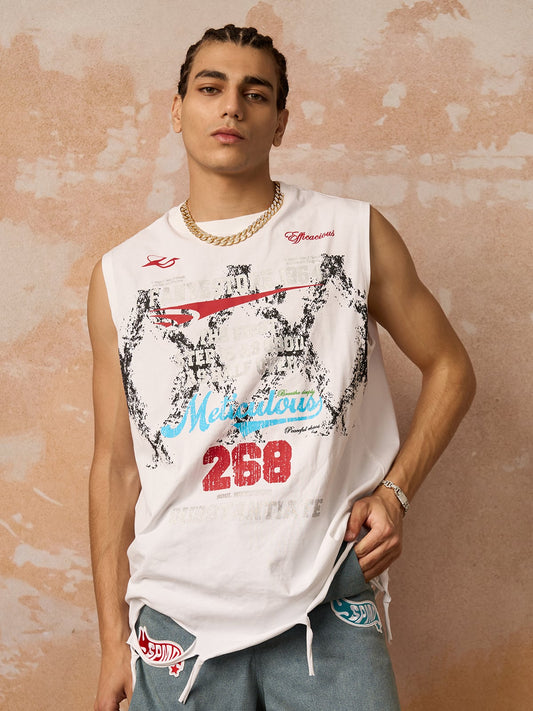 Regata Retro Tattered Print Vest