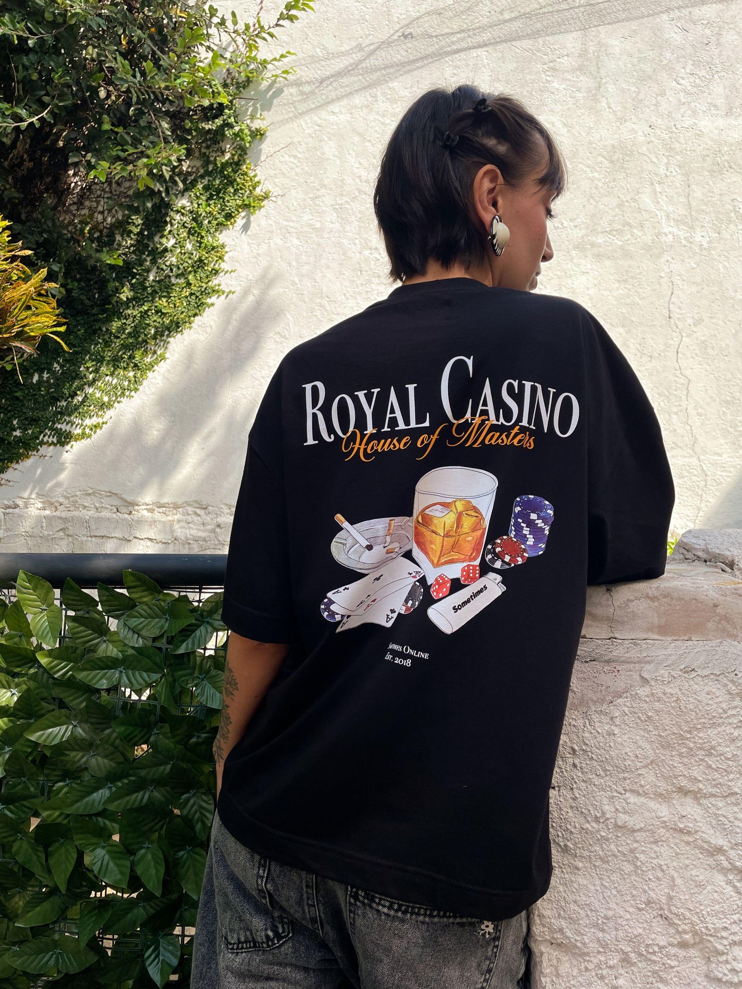 Camiseta Boxy Royal Casino Preta