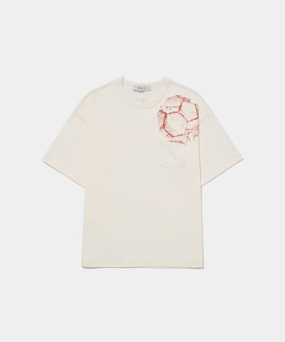 Football Pocket T-shirt Bone White