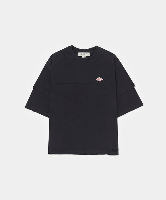 Camiseta PIET Double Sleeve - Vintage Black