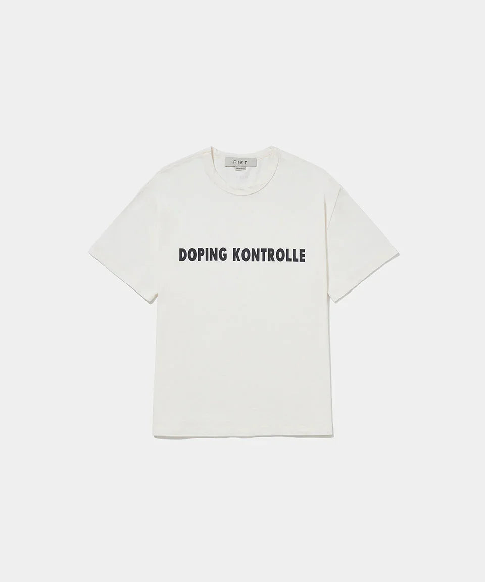 Doping Kontrolle T-shirt Bone White