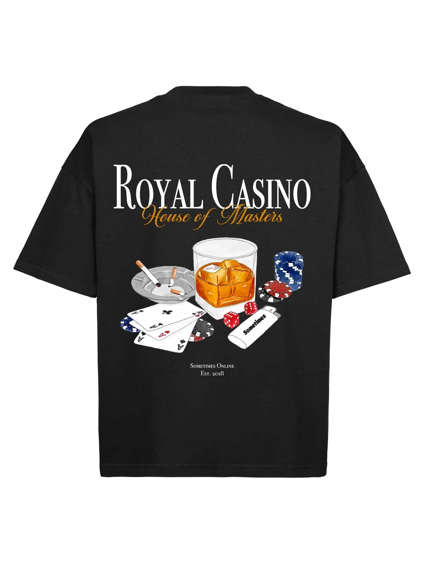 Camiseta Boxy Royal Casino Preta