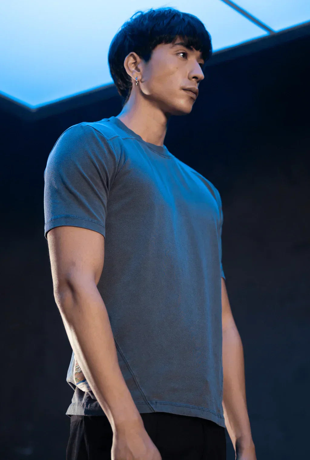 Camiseta Slim Cinza Estonado