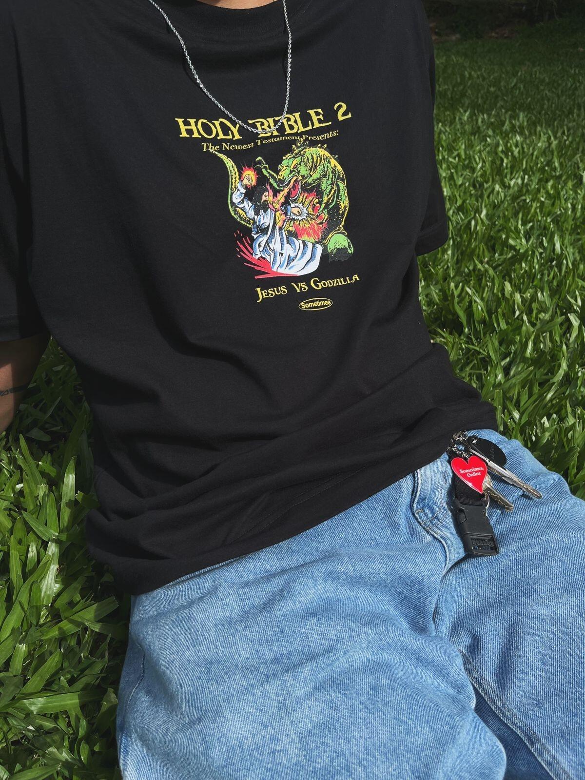 Camiseta Jesus vs Godzilla